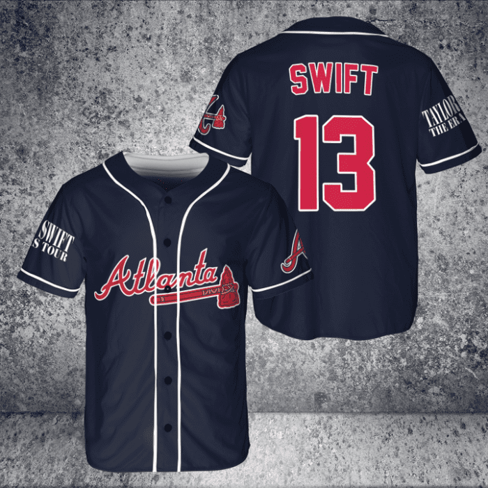 Atlanta Braves Taylor Swift Fan Baseball Jersey BTL1004