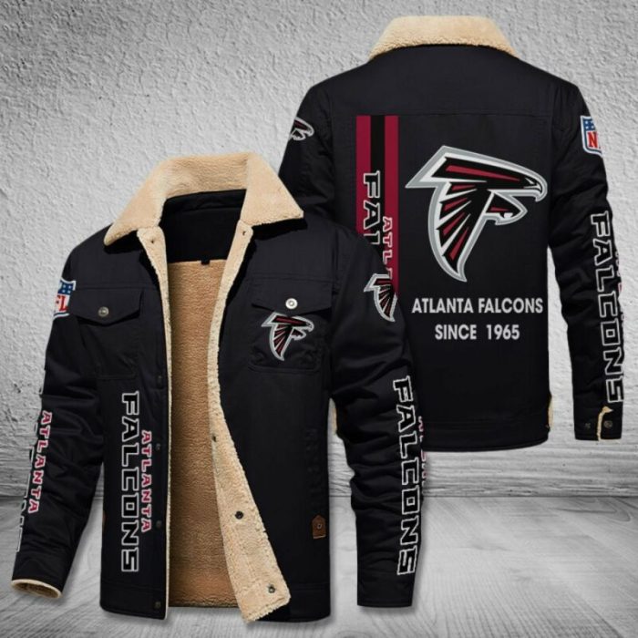 Atlanta Falcons NFL Custom Name Fleece Cargo Jacket Winter Jackets  FCJ1224