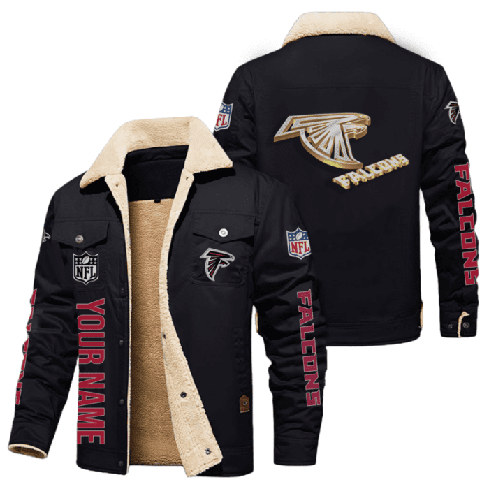 Atlanta Falcons NFL Personalized Fleece Cargo Jacket Winter Jacket FCJ1416