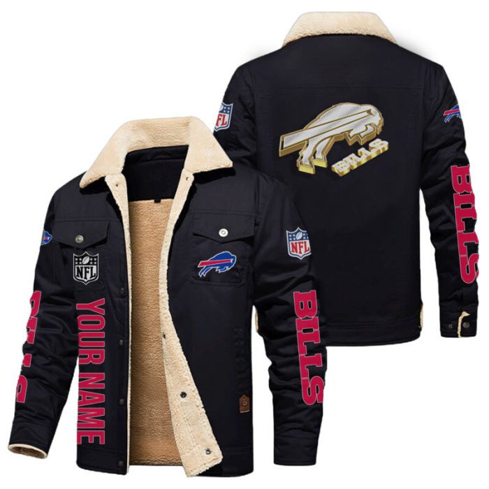 Buffalo Bills NFL Personalized Fleece Cargo Jacket Winter Jacket FCJ1418