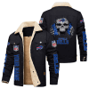 Buffalo Bills NFL Skull Style Personalized Fleece Cargo Jacket Winter Jacket FCJ1450