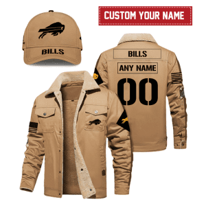 Buffalo Bills NFL Veterans Day Personalized Fleece Cargo Jacket Winter Jacket FCJ1514