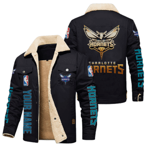 Charlotte Hornets NBA Style Personalized Fleece Cargo Jacket Winter Jacket FCJ1128