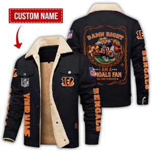 Cincinnati Bengals NFL Fan Now And Forever Persoanlized Fleece Cargo Jacket Winter Jacket FCJ1325