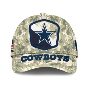 Dallas Cowboys Camo 2023 Salute To Service Personalized Classic Baseball Cap