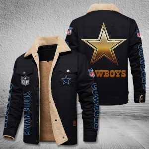 Dallas Cowboys NFL Style Personalized Fleece Cargo Jacket Winter Jacket FCJ1487