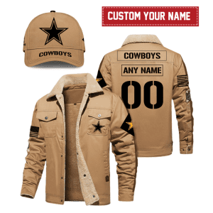 Dallas Cowboys NFL Veterans Day Personalized Fleece Cargo Jacket Winter Jacket FCJ1519