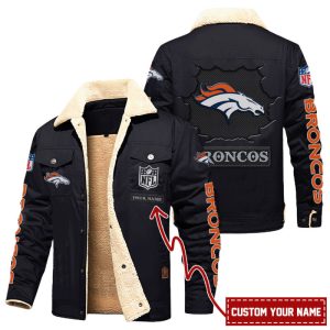 Denver Broncos NFL Custom Name Premium Fleece Cargo Jacket Winter Jacket FCJ1264