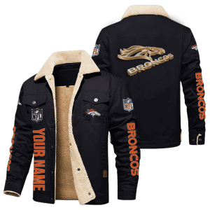 Denver Broncos NFL Personalized Fleece Cargo Jacket Winter Jacket FCJ1424