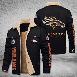 Denver Broncos NFL Style Personalized Fleece Cargo Jacket Winter Jacket FCJ1488
