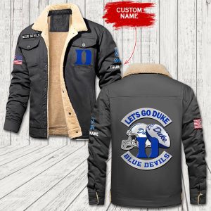 Duke Blue Devils New NCAA Custom Name Personalized Fleece Cargo Jacket Winter Jacket FCJ1200
