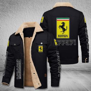Ferrari Fleece Cargo Jacket Winter Jacket For Car Lover 2023 Collection FCJ1048