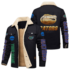 Florida Gators NCAA Style Personalized Fleece Cargo Jacket Winter Jacket FCJ1160