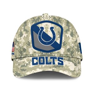 Indianapolis Colts Camo 2023 Salute To Service Personalized Classic Baseball Cap