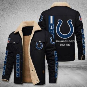 Indianapolis Colts NFL Custom Name Fleece Cargo Jacket Winter Jackets  FCJ1236