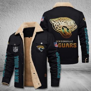 Jacksonville Jaguars NFL Style Personalized Fleece Cargo Jacket Winter Jacket FCJ1493