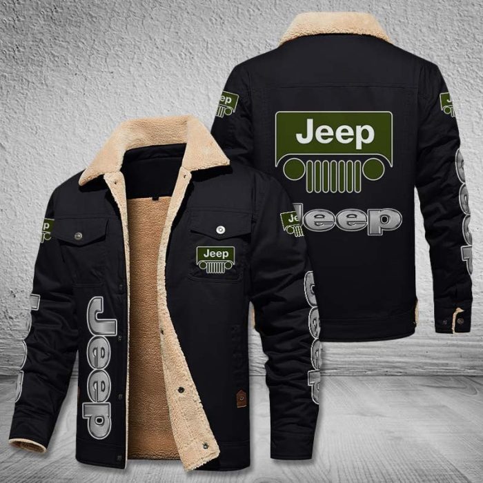 Jeep Fleece Cargo Jacket Winter Jacket For Car Lover 2023 Collection FCJ1062