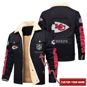 Kansas City Chiefs NFL Custom Name Premium Fleece Cargo Jacket Winter Jacket FCJ1270