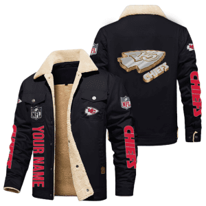 Kansas City Chiefs NFL Personalized Fleece Cargo Jacket Winter Jacket FCJ1430