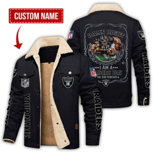 Las Vegas Raiders NFL Fan Now And Forever Persoanlized Fleece Cargo Jacket Winter Jacket FCJ1335
