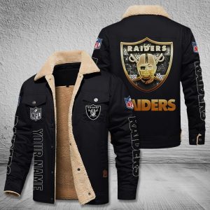 Las Vegas Raiders NFL Style Personalized Fleece Cargo Jacket Winter Jacket FCJ1495
