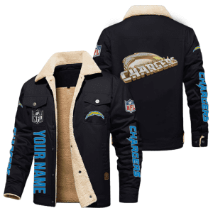Los Angeles Chargers NFL Personalized Fleece Cargo Jacket Winter Jacket FCJ1432