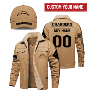 Los Angeles Chargers NFL Veterans Day Personalized Fleece Cargo Jacket Winter Jacket FCJ1528