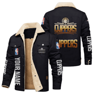 Los Angeles Clippers NBA Style Personalized Fleece Cargo Jacket Winter Jacket FCJ1137