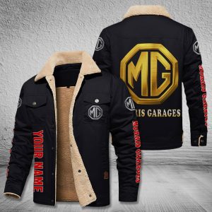 MG Cars Logo Personalized Fleece Cargo Jacket Winter Jacket FCJ1023