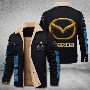 Mazda Cars Logo Personalized Fleece Cargo Jacket Winter Jacket FCJ1022