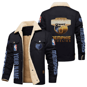 Memphis Grizzlies NBA Style Personalized Fleece Cargo Jacket Winter Jacket FCJ1139