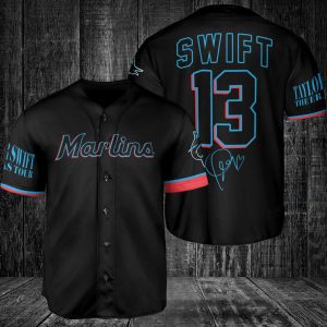 Miami Marlins Taylor Swift Fan Baseball Jersey BTL1030
