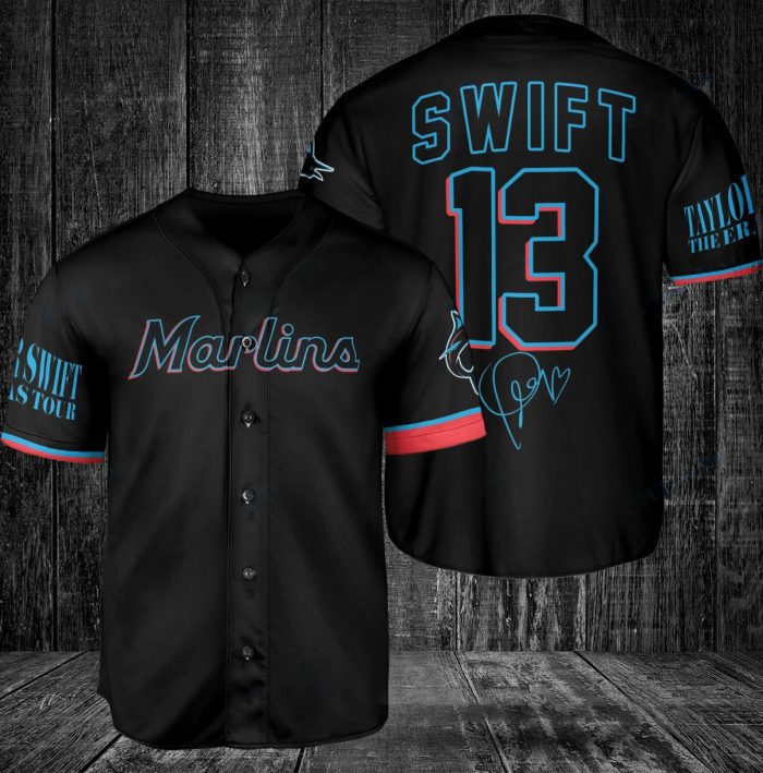 Miami Marlins Taylor Swift Fan Baseball Jersey BTL1030