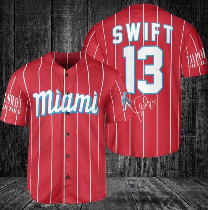 Miami Marlins Taylor Swift Fan Baseball Jersey BTL1031