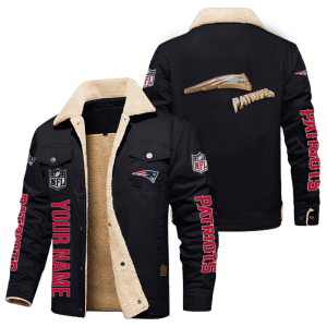 New England Patriots NFL Personalized Fleece Cargo Jacket Winter Jacket FCJ1192