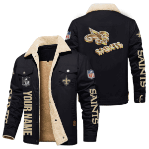 New Orleans Saints NFL Personalized Fleece Cargo Jacket Winter Jacket FCJ1437
