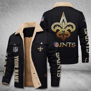 New Orleans Saints NFL Style Personalized Fleece Cargo Jacket Winter Jacket FCJ1501