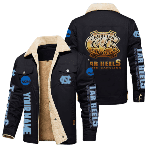 North Carolina Tar Heels NCAA Style Personalized Fleece Cargo Jacket Winter Jacket FCJ1173