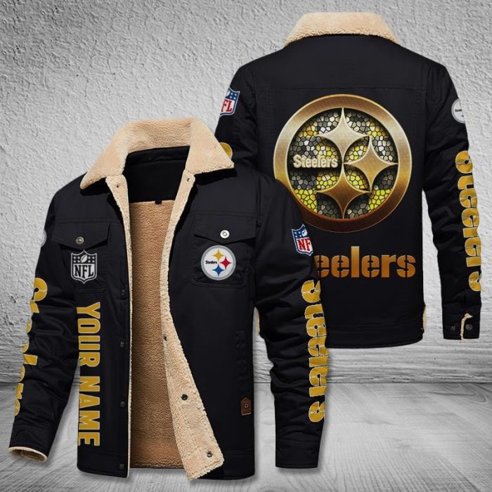 Pittsburgh Steelers NFL Style Personalized Fleece Cargo Jacket Winter Jacket FCJ1505