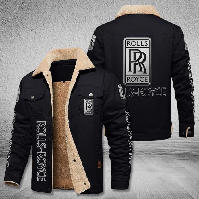 Rolls Royce Fleece Cargo Jacket Winter Jacket For Car Lover 2023 Collection FCJ1083