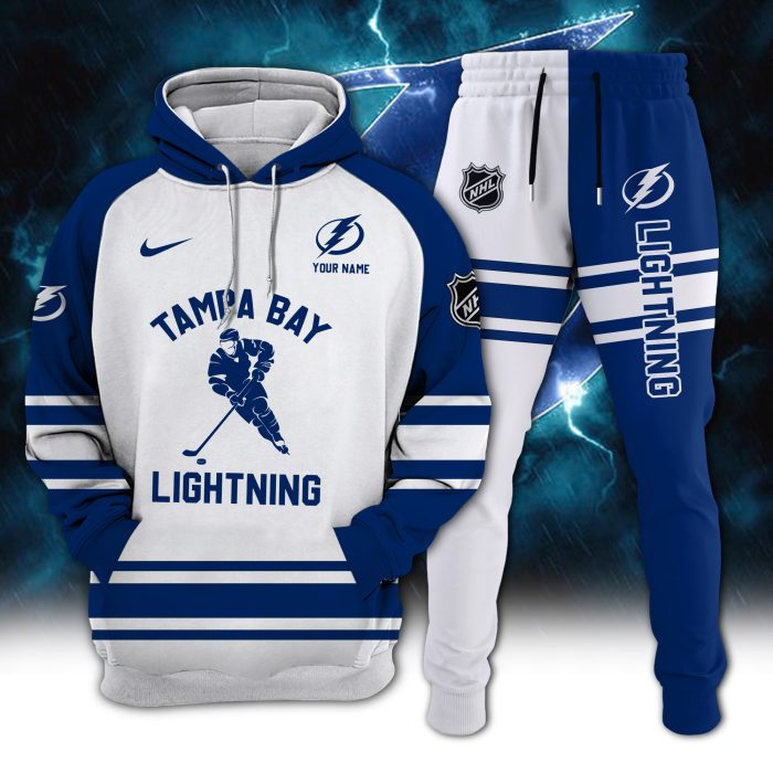 Tampa Bay Lightning Combo Hoodie Long Pants Set Edition 3D CHJ1626