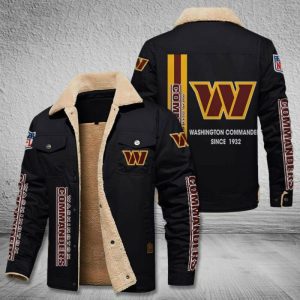 Washington Commanders NFL Custom Name Fleece Cargo Jacket Winter Jackets  FCJ1254