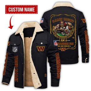 Washington Commanders NFL Fan Now And Forever Persoanlized Fleece Cargo Jacket Winter Jacket FCJ1350