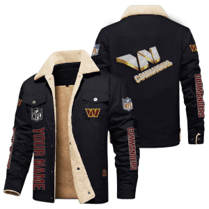 Washington Commanders NFL Personalized Fleece Cargo Jacket Winter Jacket FCJ1446