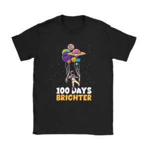 100 Days Brighter 100th Day of School Astronaut Space Unisex T-Shirt TH1090