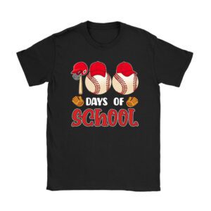 100 Days Of School Baseball 100th Day Kids Boys Unisex T-Shirt TH1161