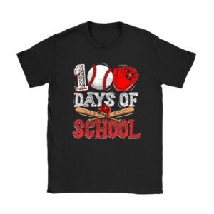 100 Days Of School Baseball 100th Day Kids Boys Unisex T-Shirt TH1162