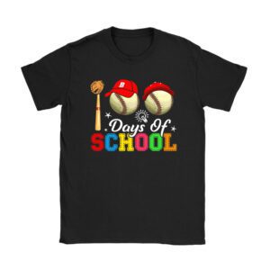 100 Days Of School Baseball 100th Day Kids Boys Unisex T-Shirt TH1163