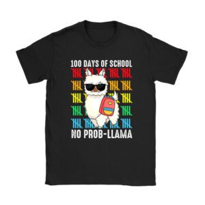 100 Days Of School No Prob-llama Llama Teacher And Student Unisex T-Shirt TH1151