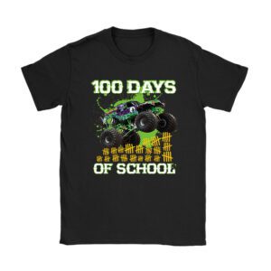 100 Days of School Monster Truck 100th Day of School Boys Unisex T-Shirt TH1019